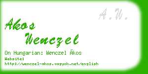 akos wenczel business card